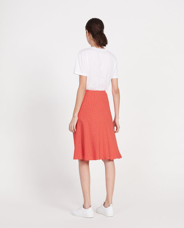 Falda de seda Memphis fiery red