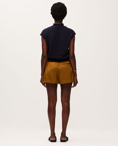 Short fluido satinado K340 bone brown