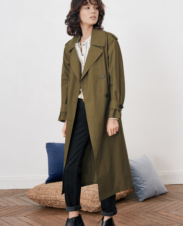 Trench corte amplio Dark kaki