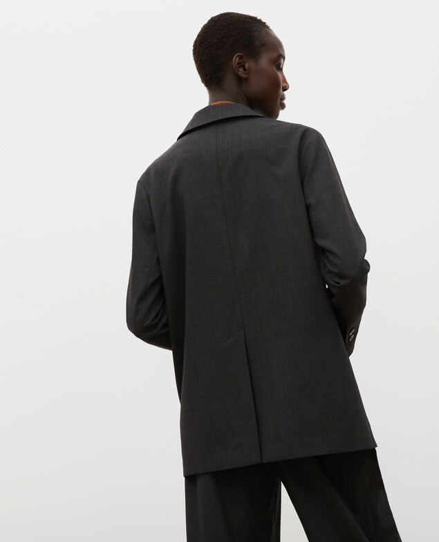 Blazer masculino de lana príncipe de Gales Check-wool-pattern-tailoring