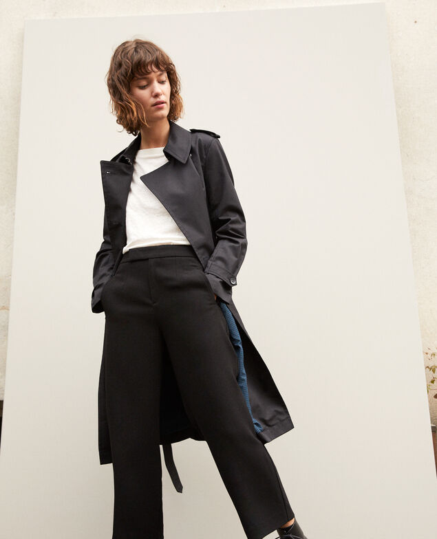 Trench de longitud media Negro