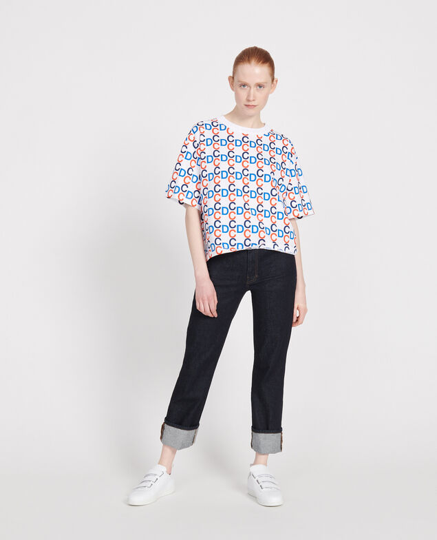 Camiseta de algodón Optical white