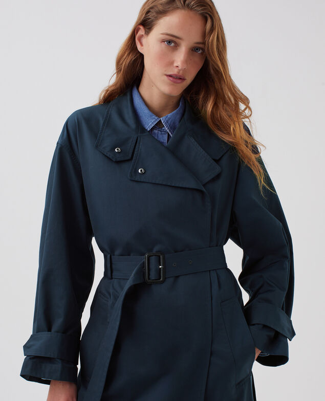 Trench oversize J690 blueberry