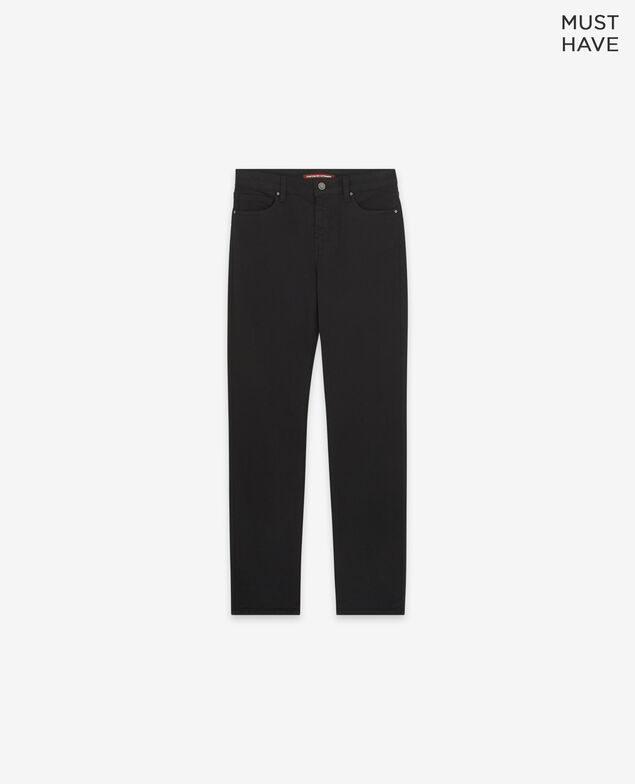 Jeans cigarette tacto piel de melocotón Noir