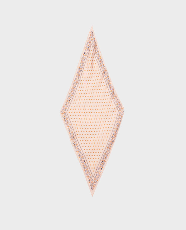 Fular de seda con forma de rombo Seashell pink