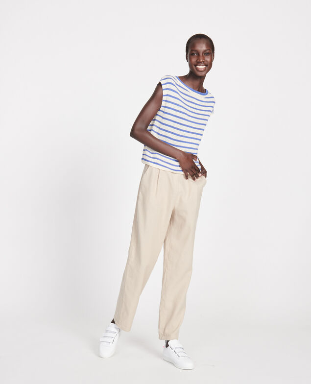 Camiseta de lino con tirantes Str butter amparo