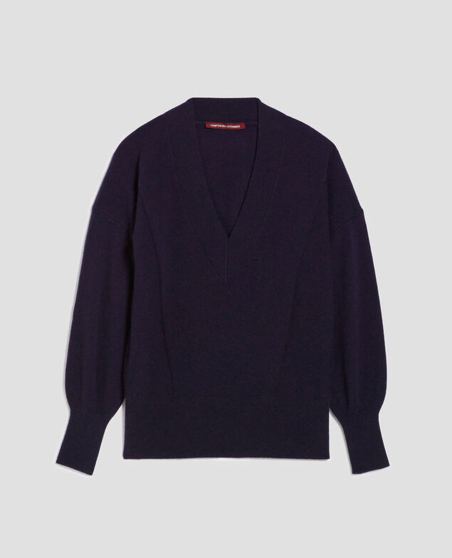 Jersey con cuello de pico de cachemir H695 night sky