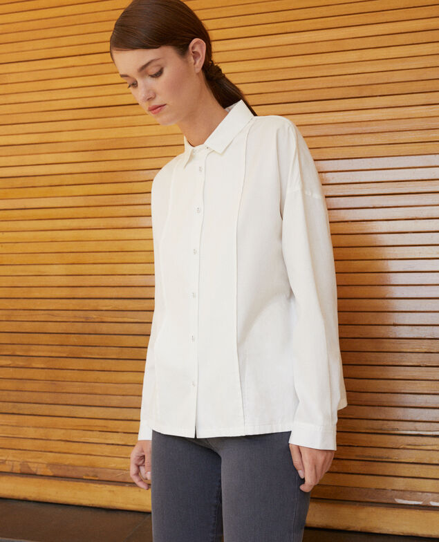 Camisa de corte recto Blanco