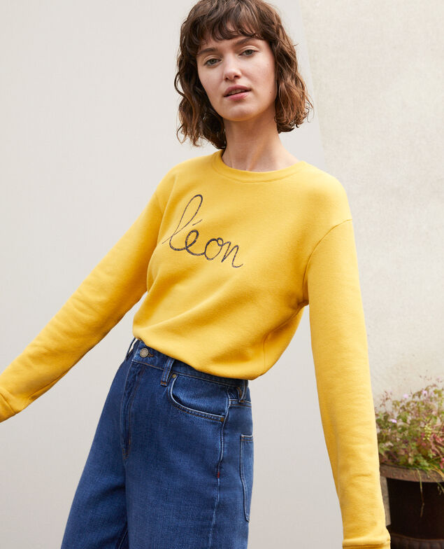 Sudadera con bordado Léon Golden spice/peacoat