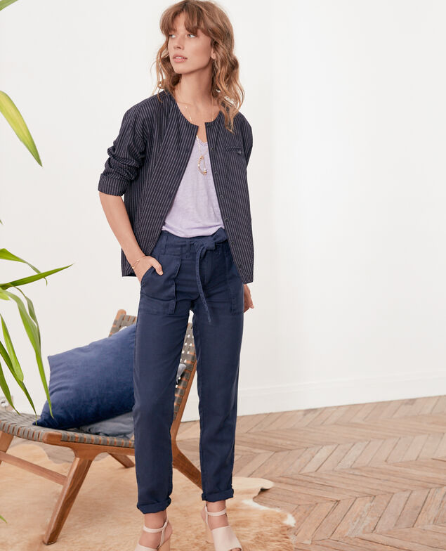 Camiseta de lino Light iris