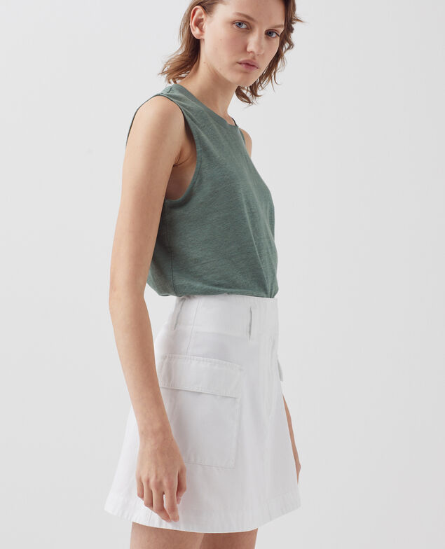 Minifalda cargo H001 brillant white