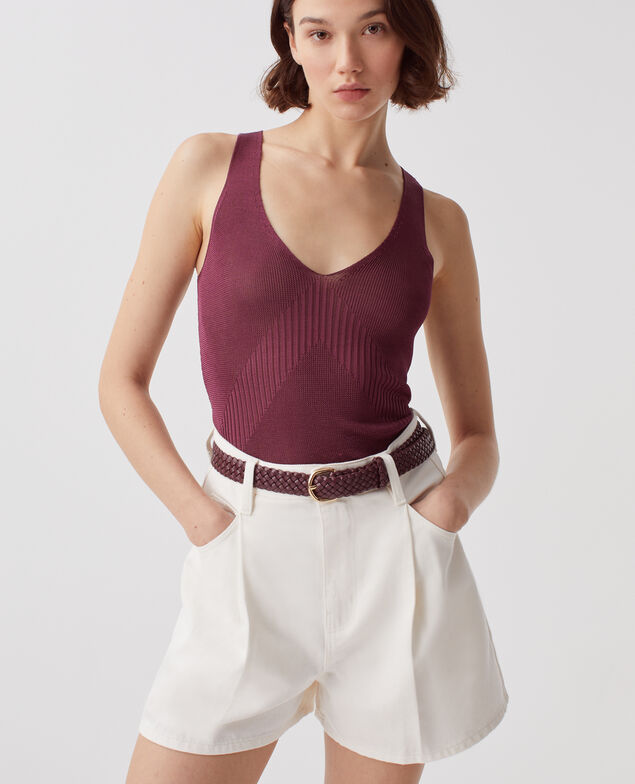 Short con pinzas H003 white