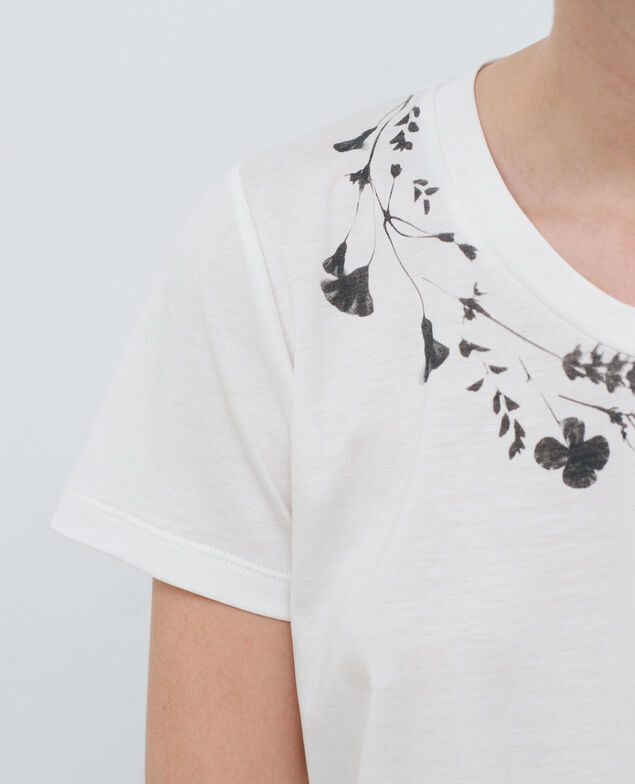 Camiseta fluida con cuello redondo Cloud dancer