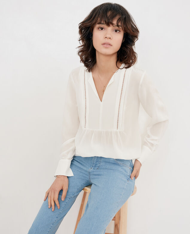Blusa de seda Off white