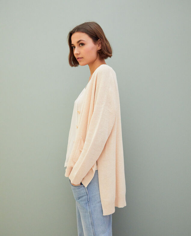 Cárdigan oversize Natural beige