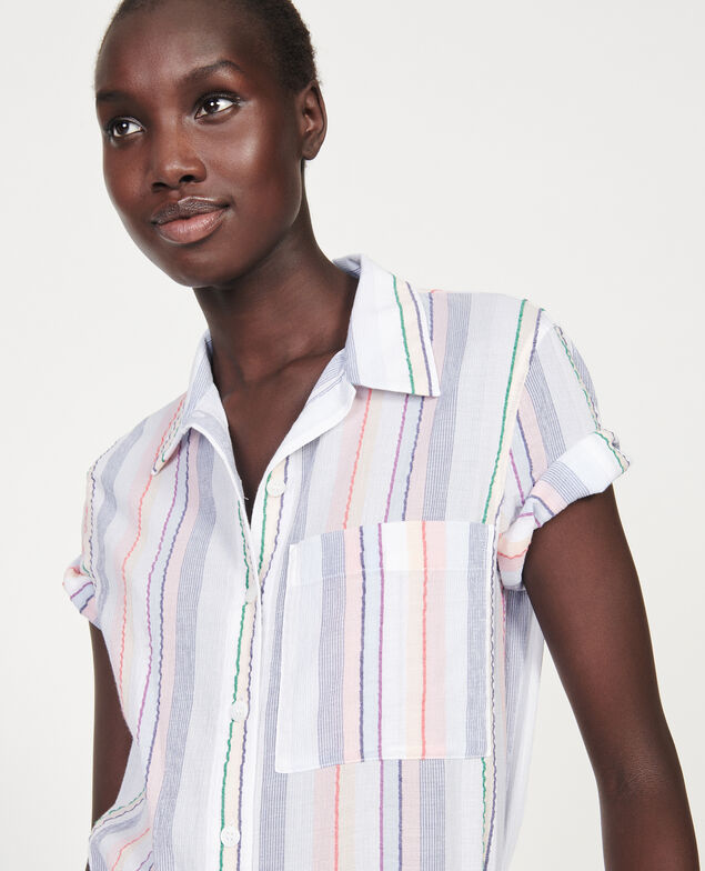 Camisa de algodón Stripes multico