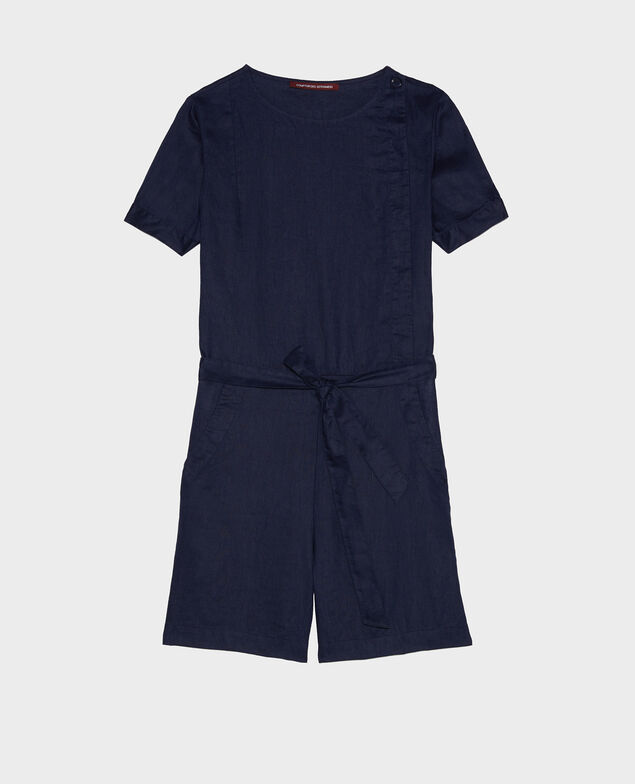 Mono corto de lino Maritime blue