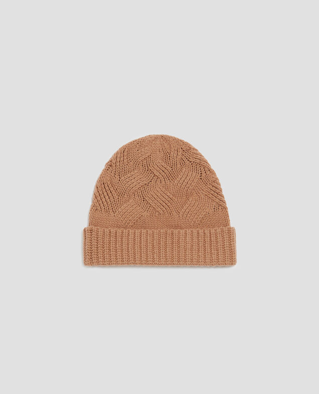 Gorro de lana I321 camel