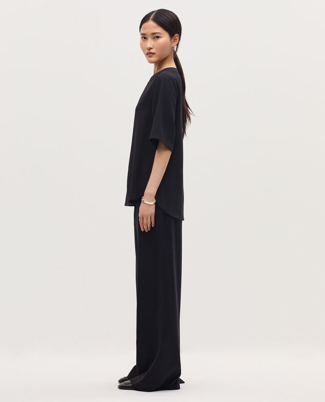Top de crepé satinado H091 black beauty