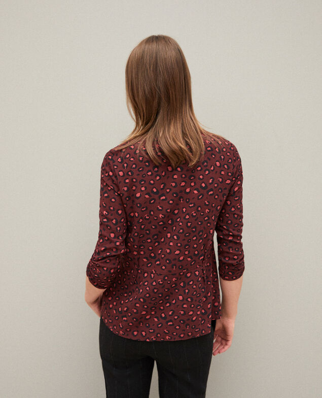 Blusa con fruncidos Marrón