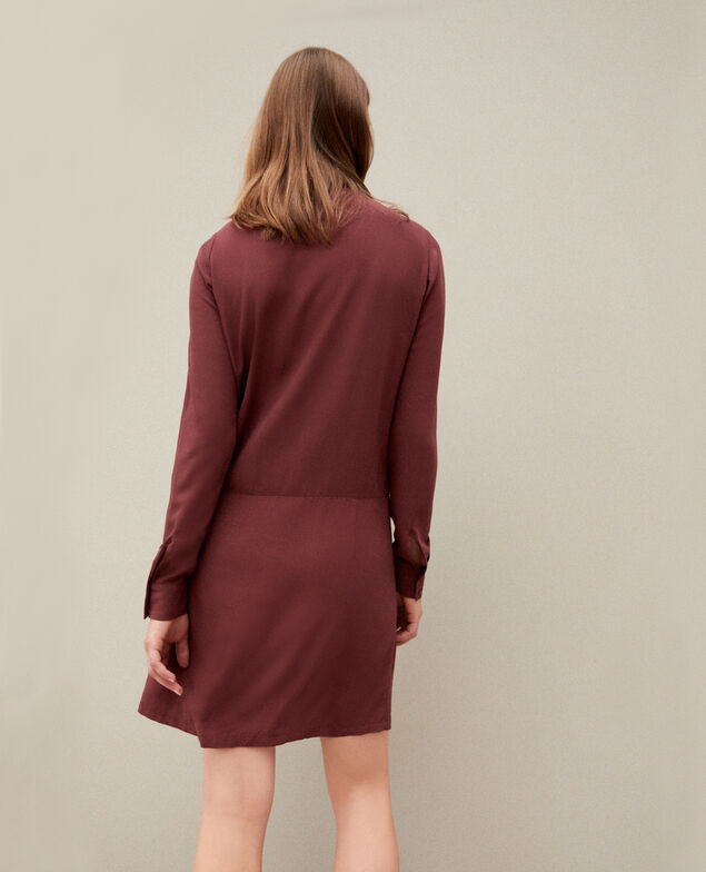 Robe coupe droite Marrón
