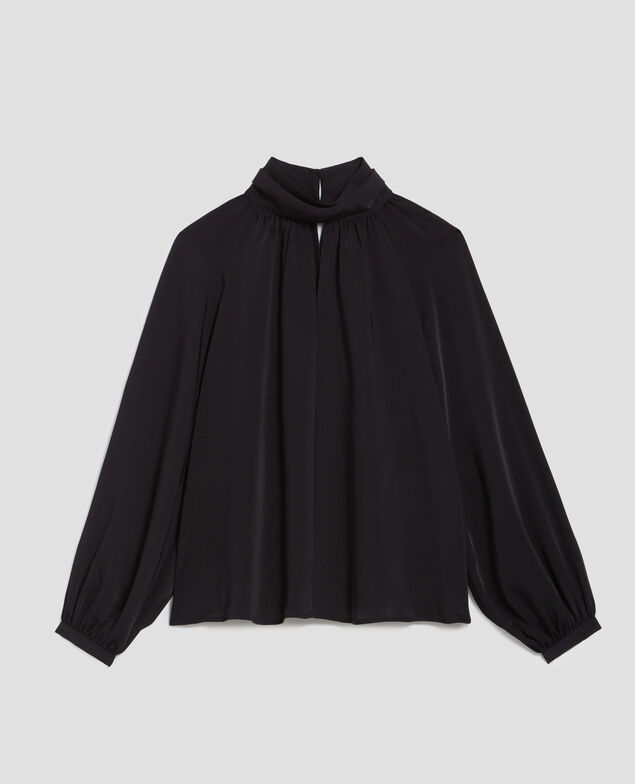 Blusa fluida tacto seda H091 black beauty