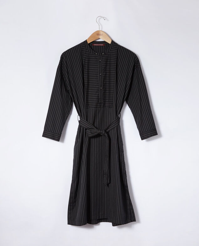 Vestido cuello mao Negro