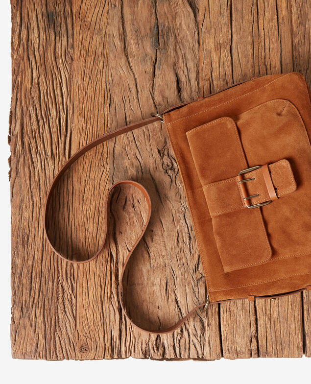 Bolso de ante Cognac