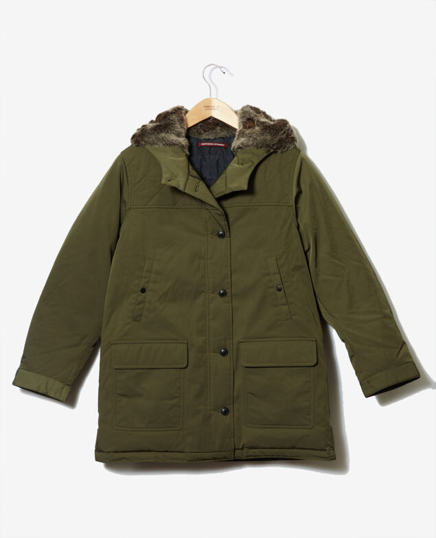Parka con capucha Olive night