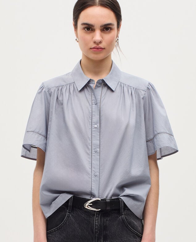 Camisa de gasa de algodón K040 tradewinds gray