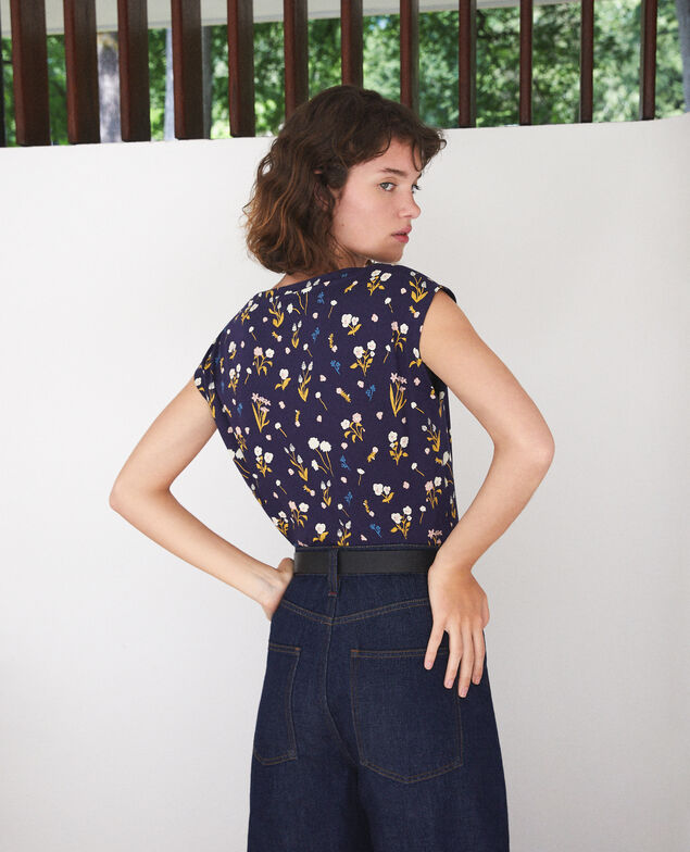 Camiseta de algodón  Azul