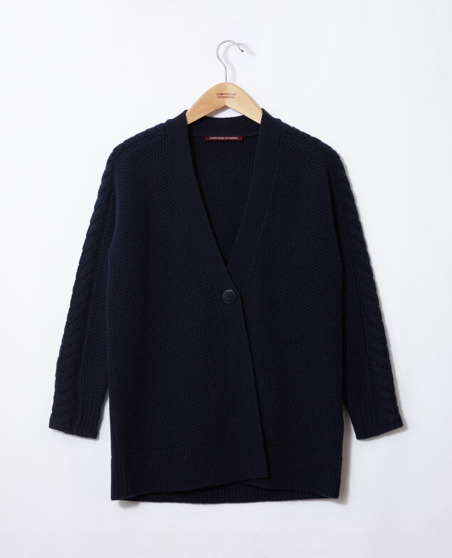 Chaqueta con detalle de trenzas Azul