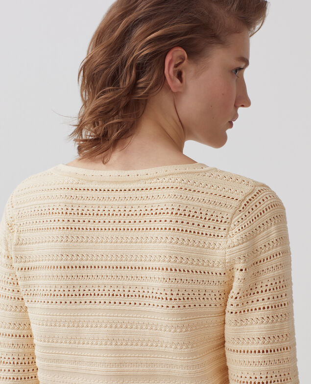 Cárdigan de crochet de algodón H304 albore