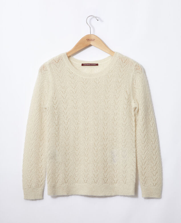 Jersey con mohair y lúrex Off white