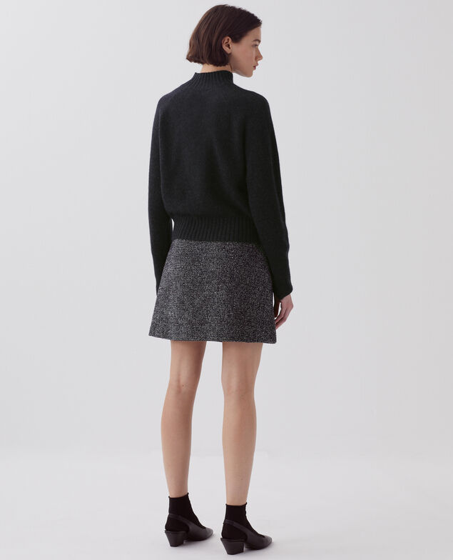 Jersey de cachemir con cuello alto I080 moonless gray
