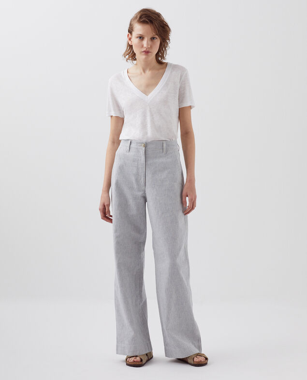 BLANDINE - Pantalón recto H611 blue mini st