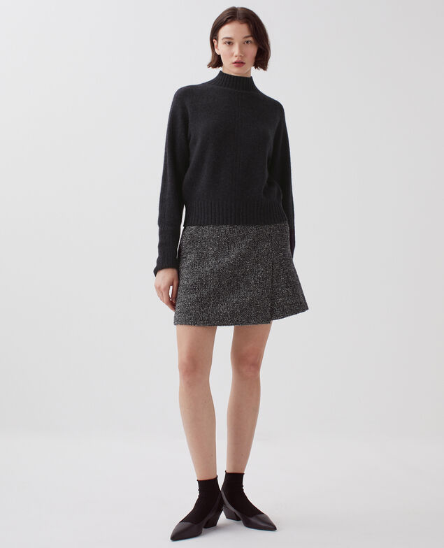 Jersey de cachemir con cuello alto I080 moonless gray
