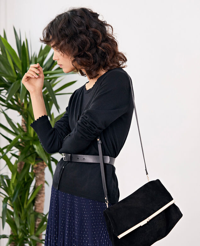 Falda de lunares plisada Ring dots marine