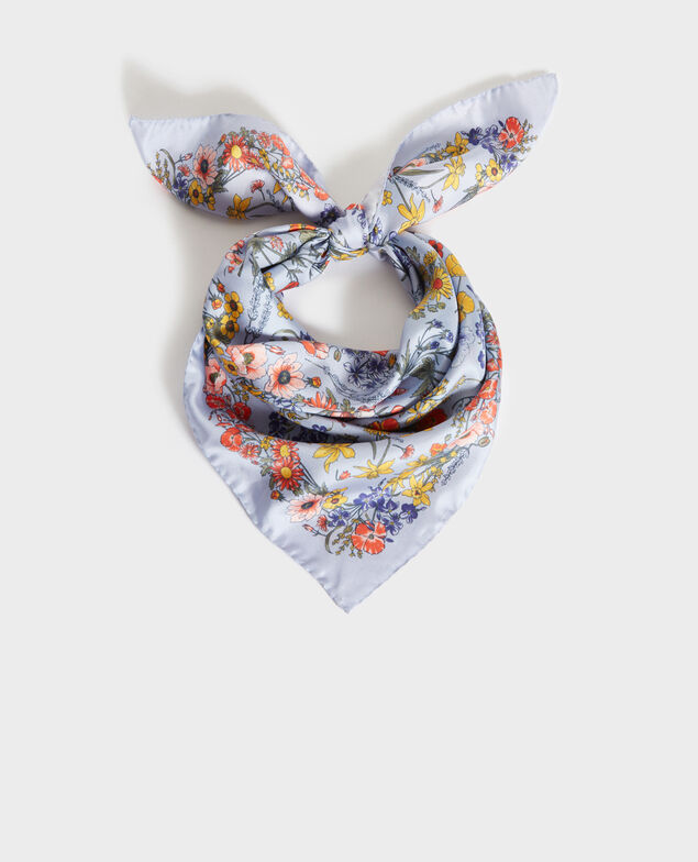 Foulard cuadrado de seda Blue heron
