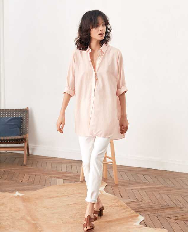 Camisa oversize rayada Tangerine stripes