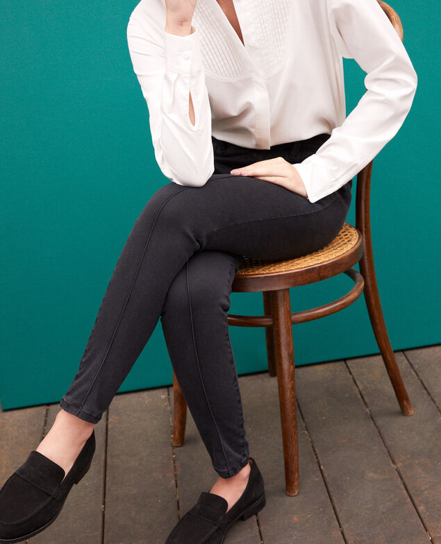 Jeans skinny cropped 7/8 Negro