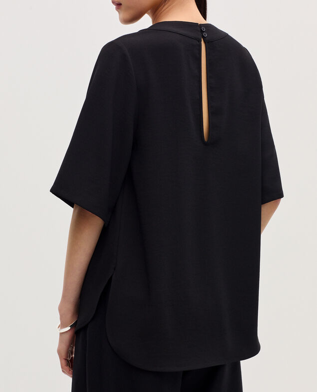 Top de crepé satinado H091 black beauty