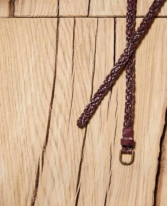Cinturón trenzado de cuero Decadente chocolate