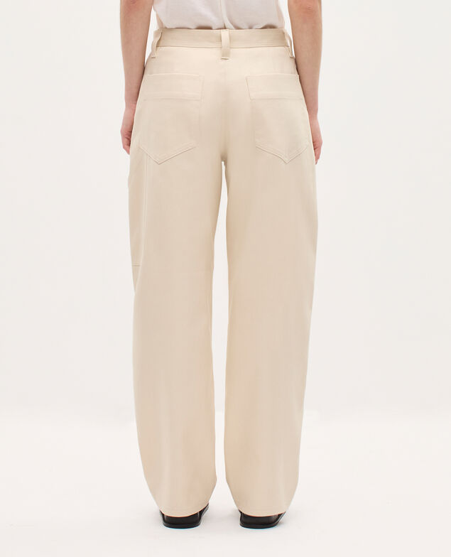 Pantalón barrel H013 gardenia