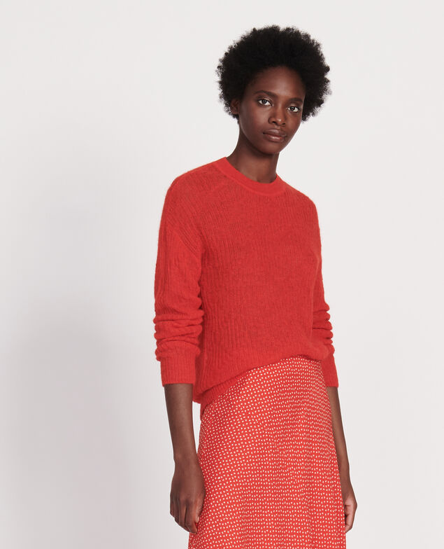 Jersey de baby alpaca Fiery red