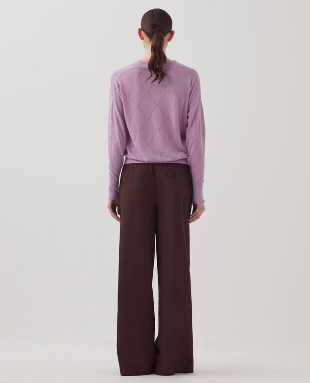 Jersey de manga larga con cuello de pico J720 lavender herb