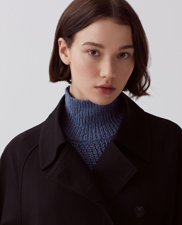 CATHERINE -Trench largo fluido H091 black beauty