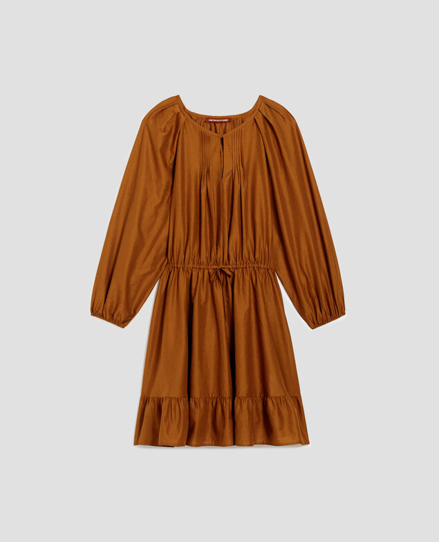 Vestido corto con mangas 3/4 I360 monks robe brown
