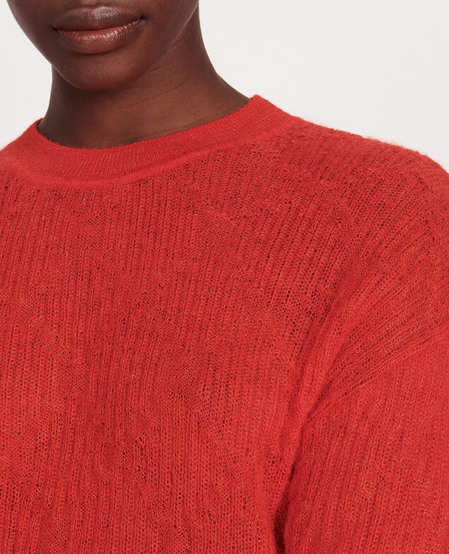 Jersey de baby alpaca Fiery red