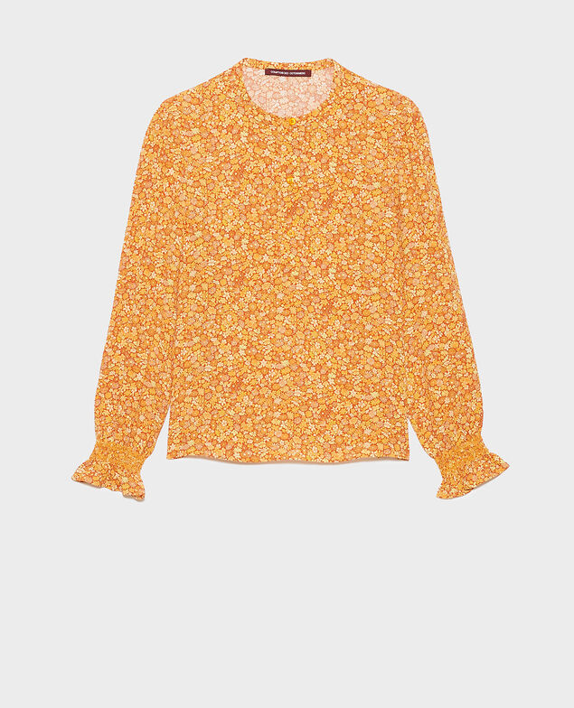 Blusa con estampado de flores Garden yellowflame